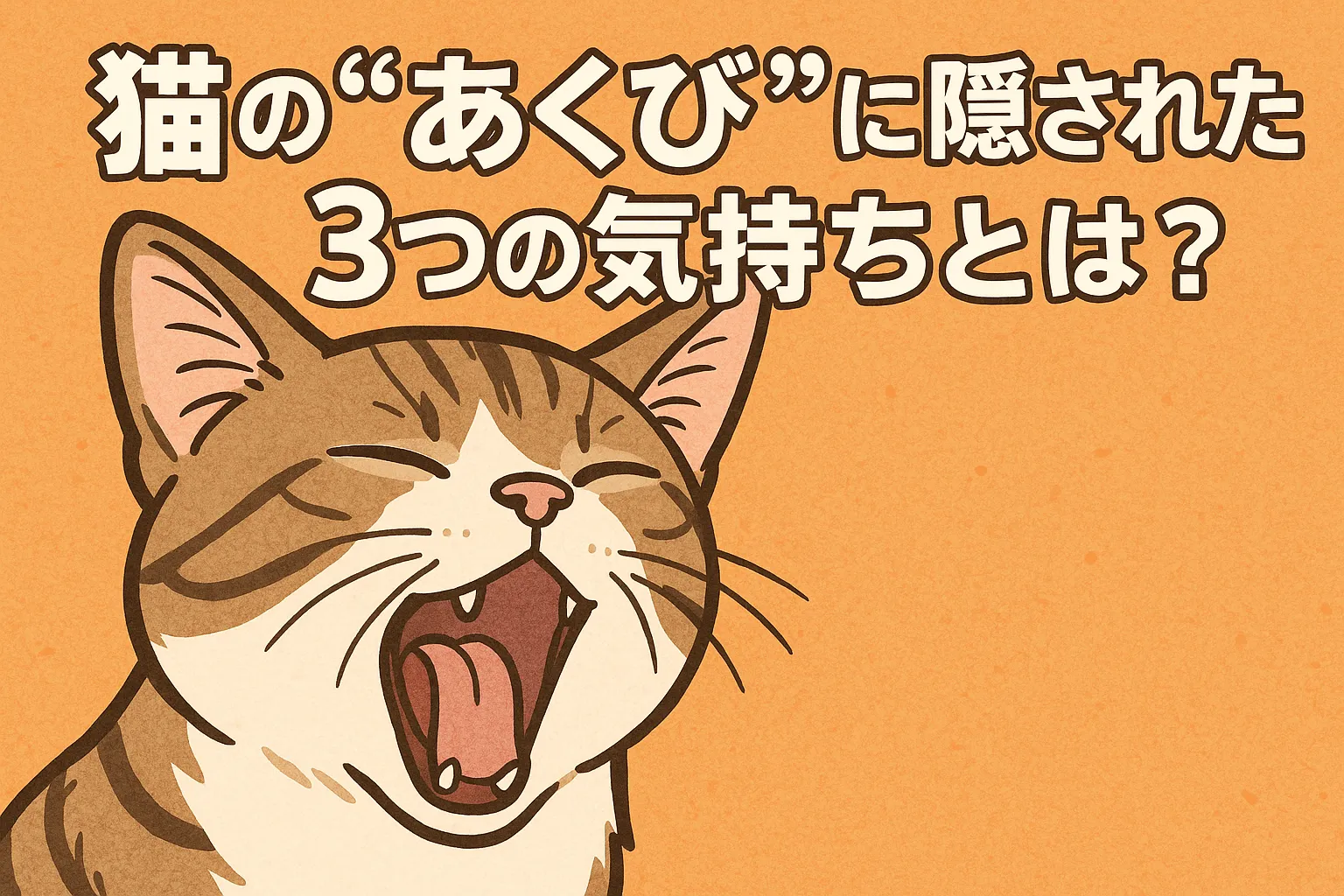 猫の“あくび”に隠された3つの気持ちとは？