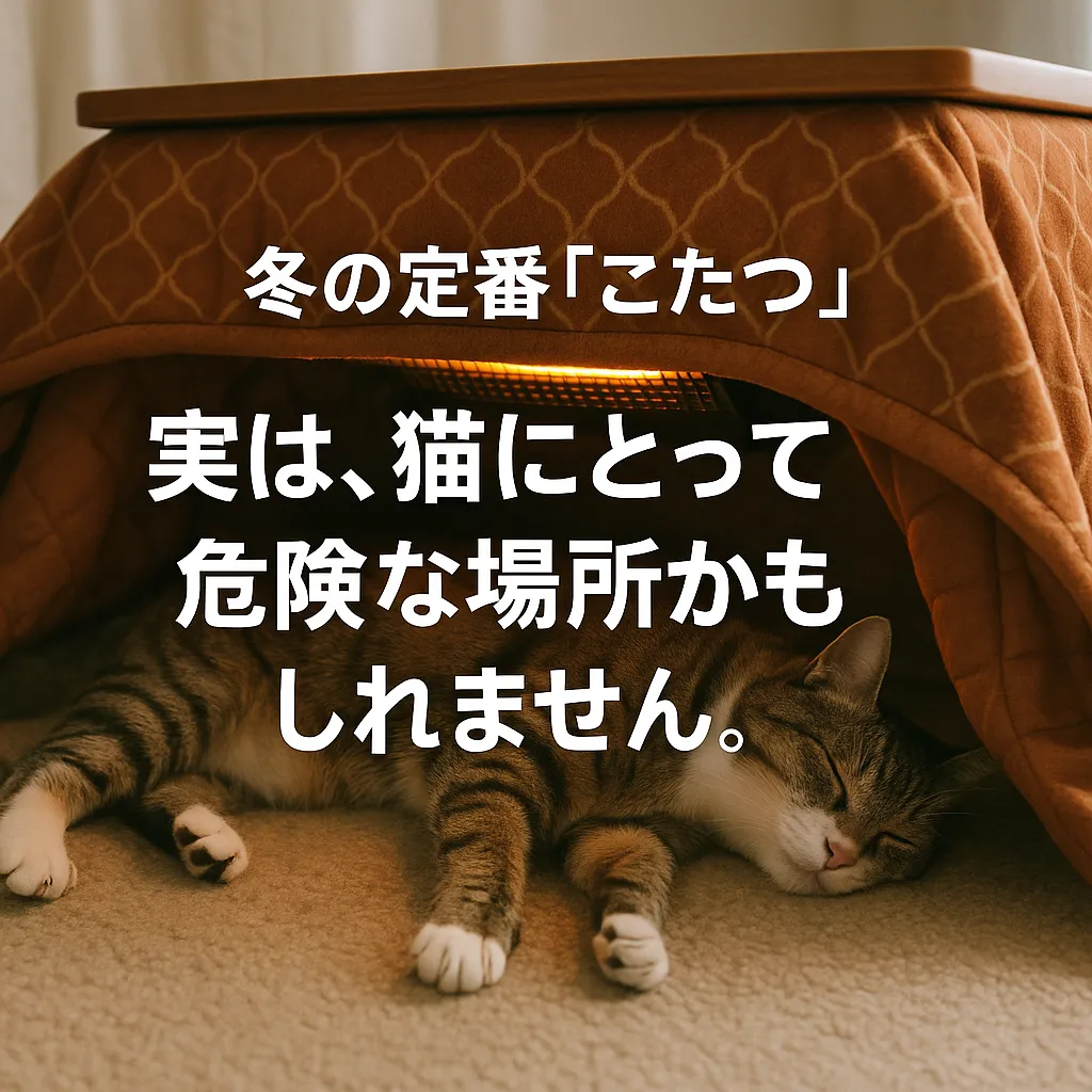 冬の定番「こたつ」実は、猫にとって危険な場所かもしれません。