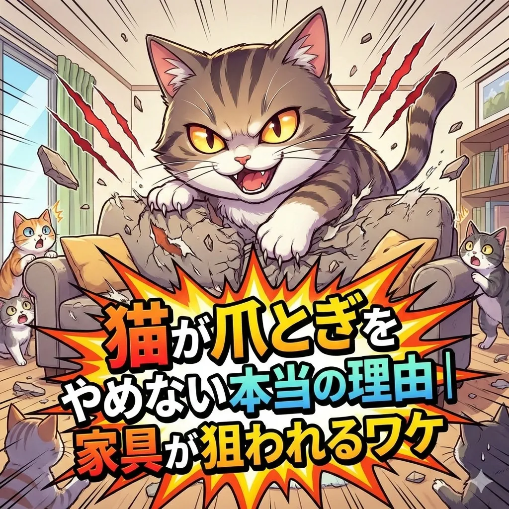 猫が爪とぎをやめない本当の理由｜家具が狙われるワケ