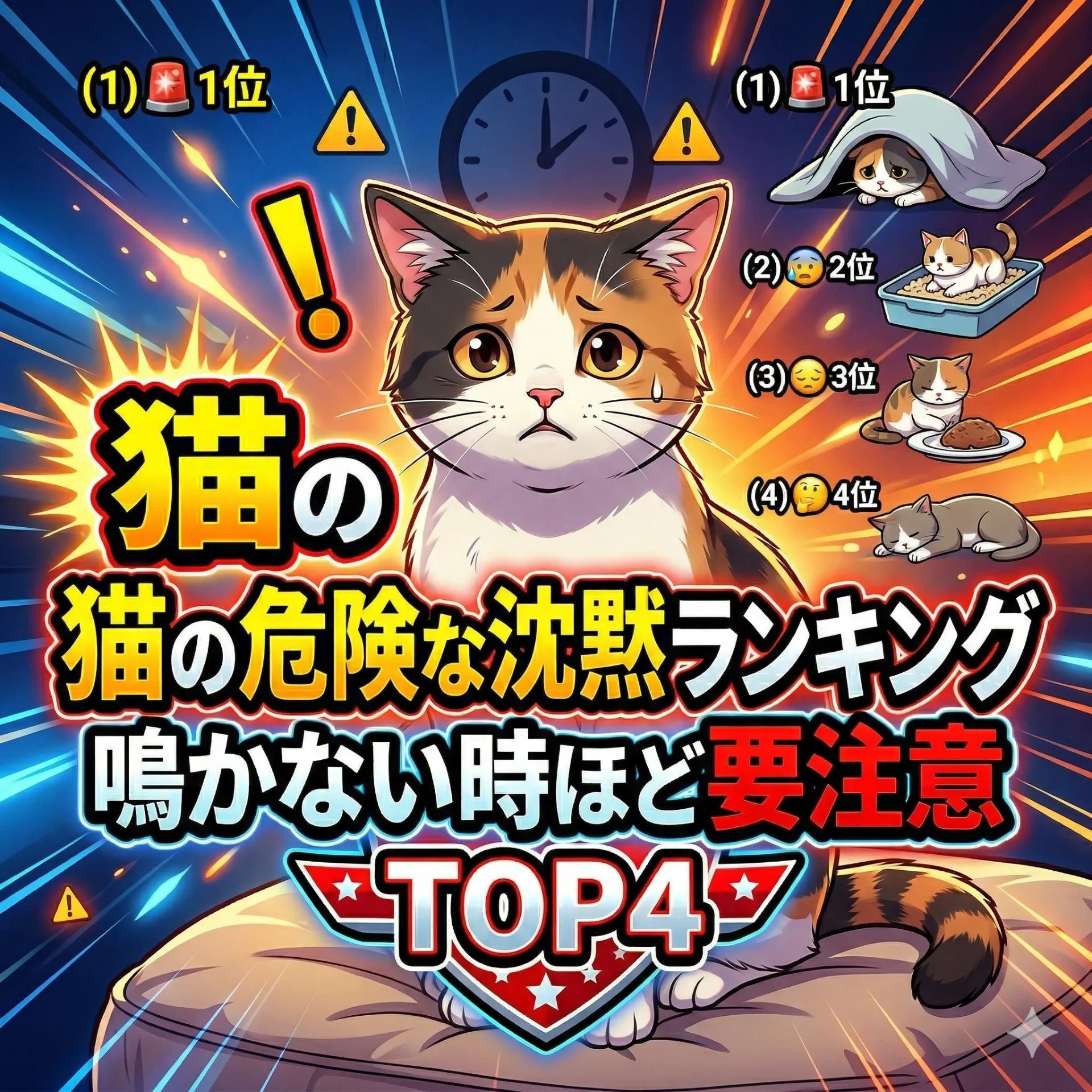 猫の危険な沈黙ランキング｜鳴かない時ほど要注意TOP4
