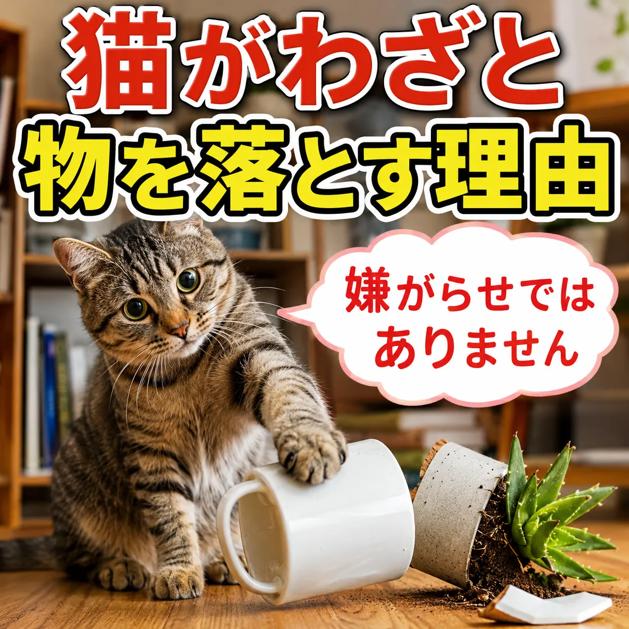 猫がわざと物を落とす理由｜嫌がらせではありません